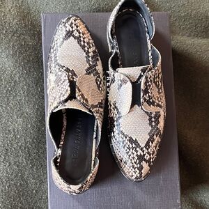 Freda Salvador Snakeskin Patterned D’Orsay Loafers